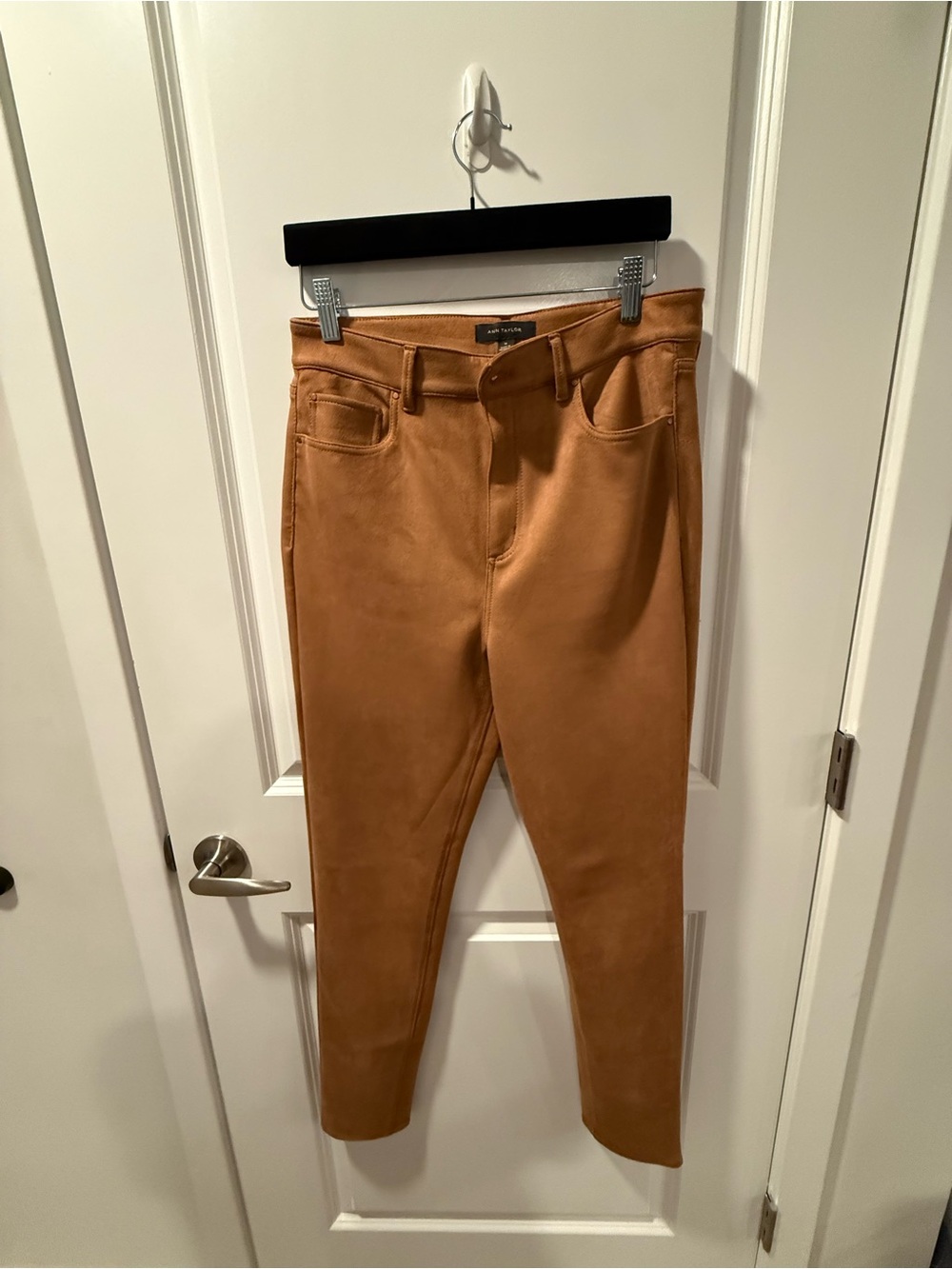 Ann Taylor Skinny High-Rise Pants in Camel